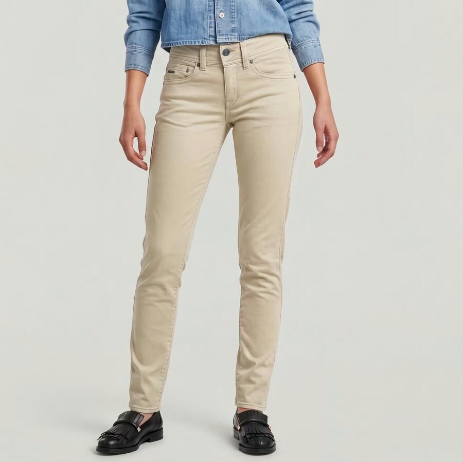G-Star RAW Midge Slim Straight Chino Beige Dames - Foto 4