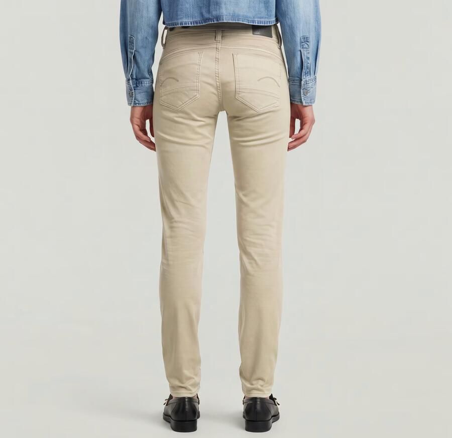 G-Star RAW Midge Slim Straight Chino Beige Dames - Foto 5