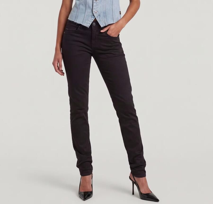 G-Star RAW Midge Slim Straight Chino Zwart Dames - Foto 4