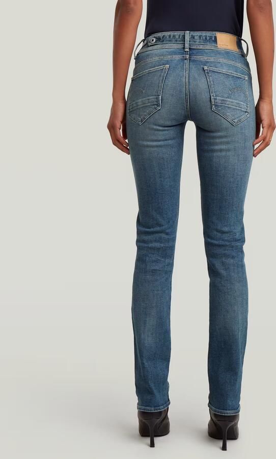 G-Star RAW Midge Slim Straight Jeans Donkerblauw Dames - Foto 5