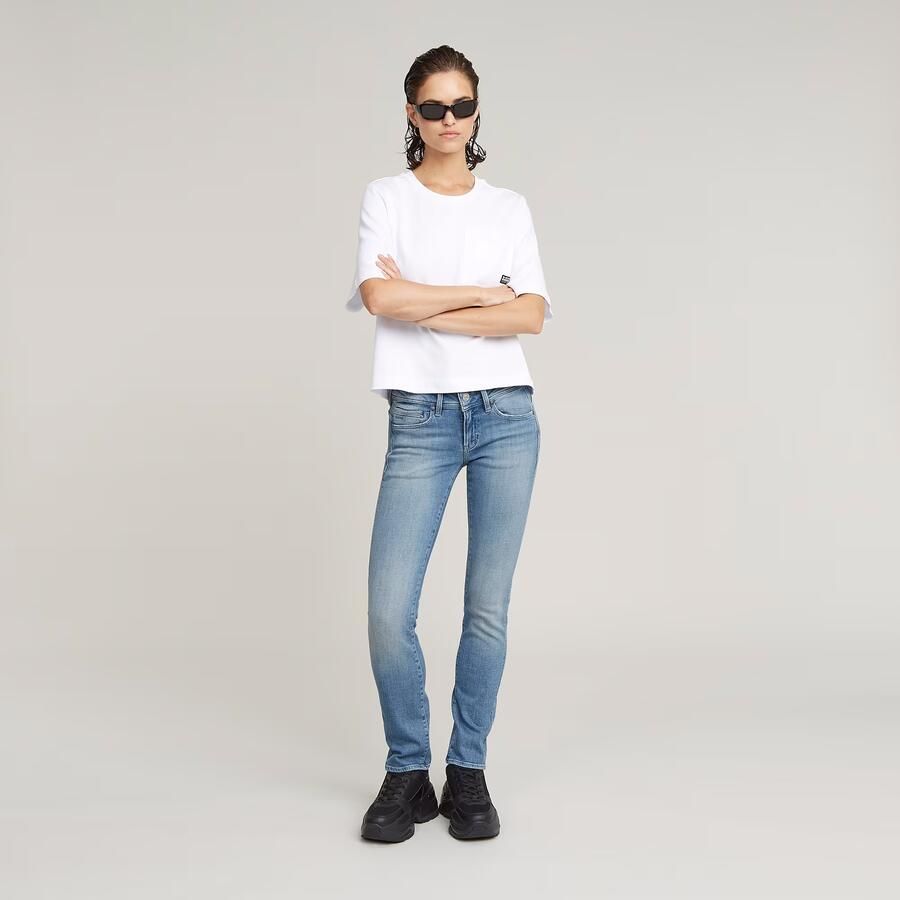 G-Star Raw Jeans D26424-D441 MIDGE SLIM STRAIGHT-H070 FADED ALLOY BLUE - Foto 2