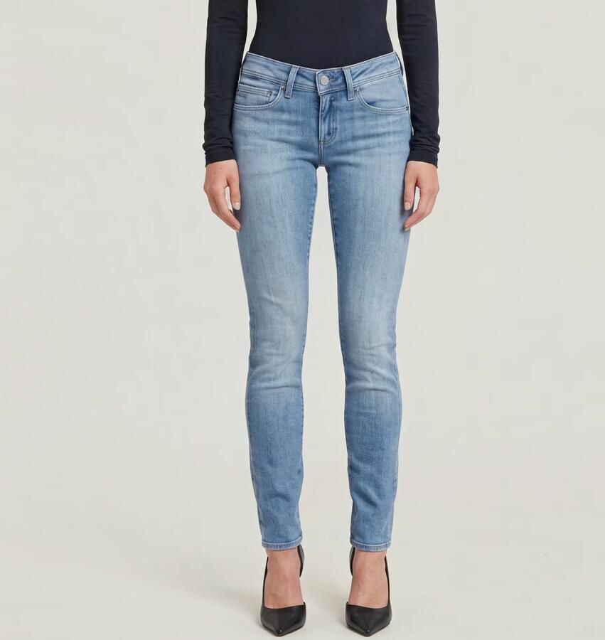 G-Star Raw Jeans D26424-D441 MIDGE SLIM STRAIGHT-H070 FADED ALLOY BLUE - Foto 4