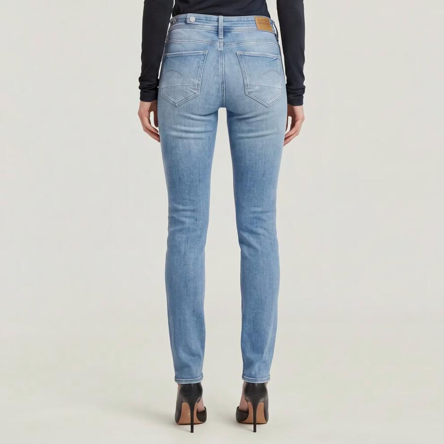 G-Star Raw Jeans D26424-D441 MIDGE SLIM STRAIGHT-H070 FADED ALLOY BLUE - Foto 3