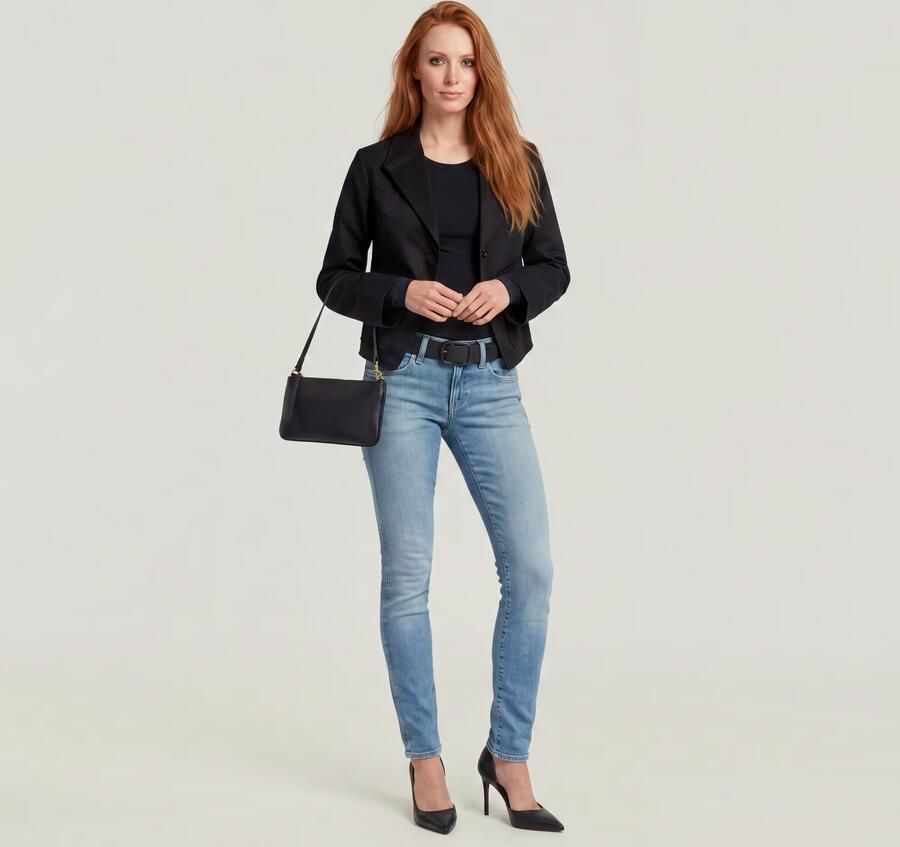 G-Star Raw Jeans D26424-D441 MIDGE SLIM STRAIGHT-H070 FADED ALLOY BLUE - Foto 5