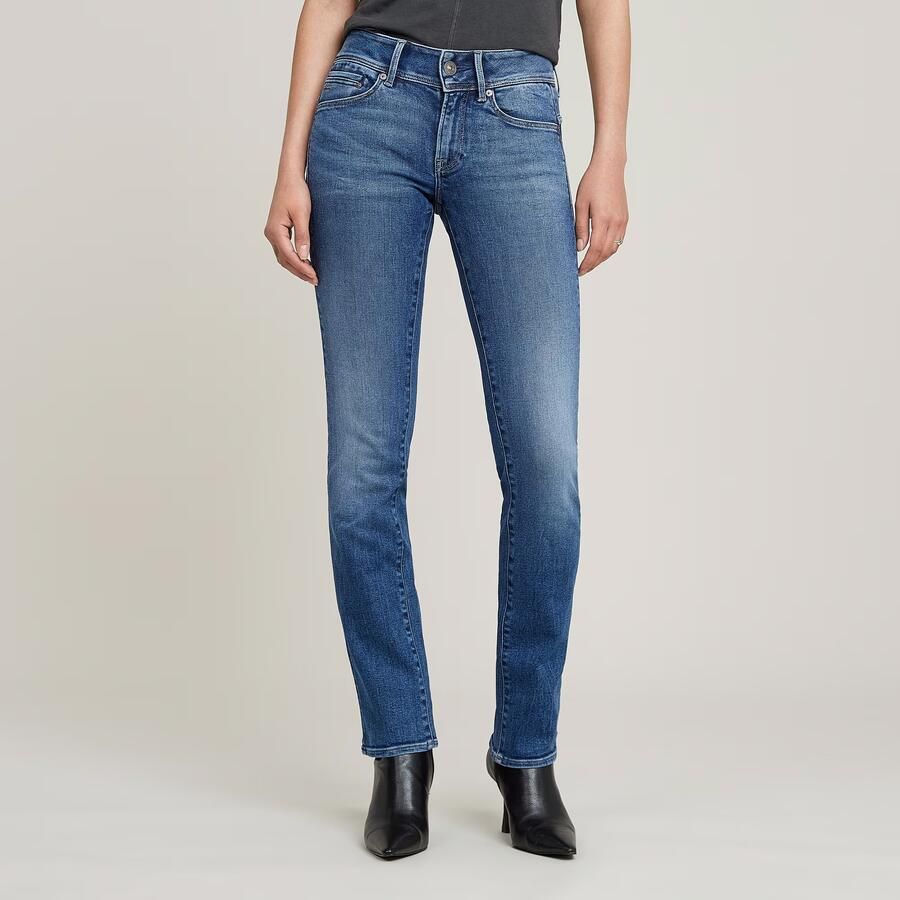 G-Star Raw Jeans D26424-D760 MIDGE SLIM STRAIGHT-H073 FADED BLUE STREAM - Foto 7
