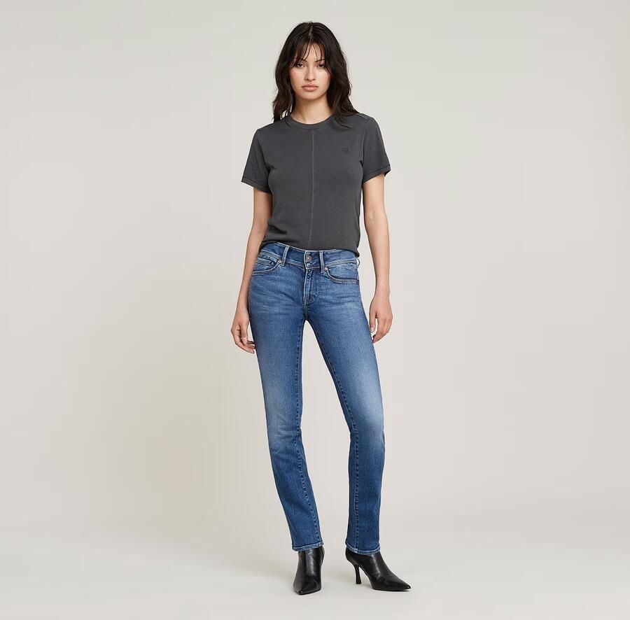 G-Star Raw Jeans D26424-D760 MIDGE SLIM STRAIGHT-H073 FADED BLUE STREAM - Foto 4