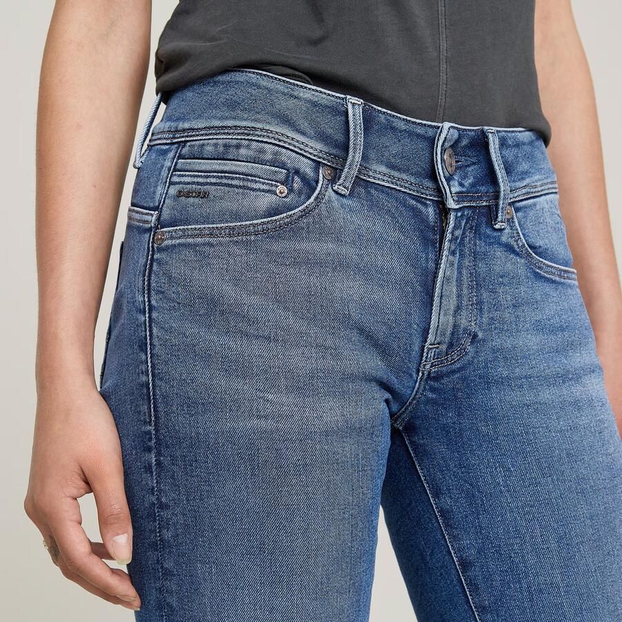 G-Star Raw Jeans D26424-D760 MIDGE SLIM STRAIGHT-H073 FADED BLUE STREAM - Foto 2