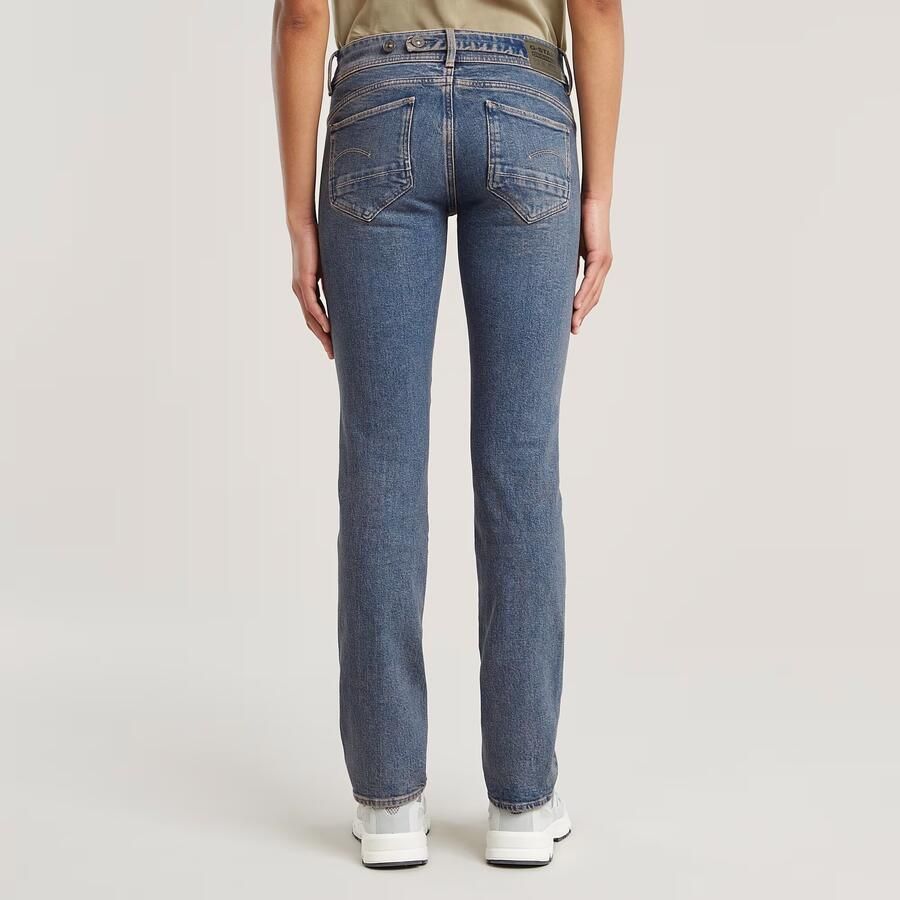 G-Star RAW Midge Slim Straight Jeans Midden blauw Dames