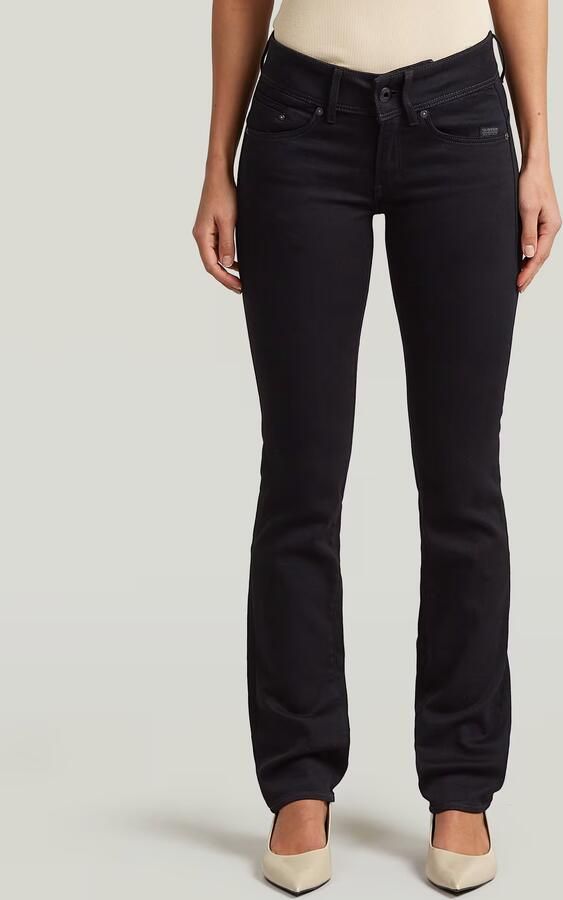 G-Star RAW Midge Slim Straight Jeans Zwart Dames