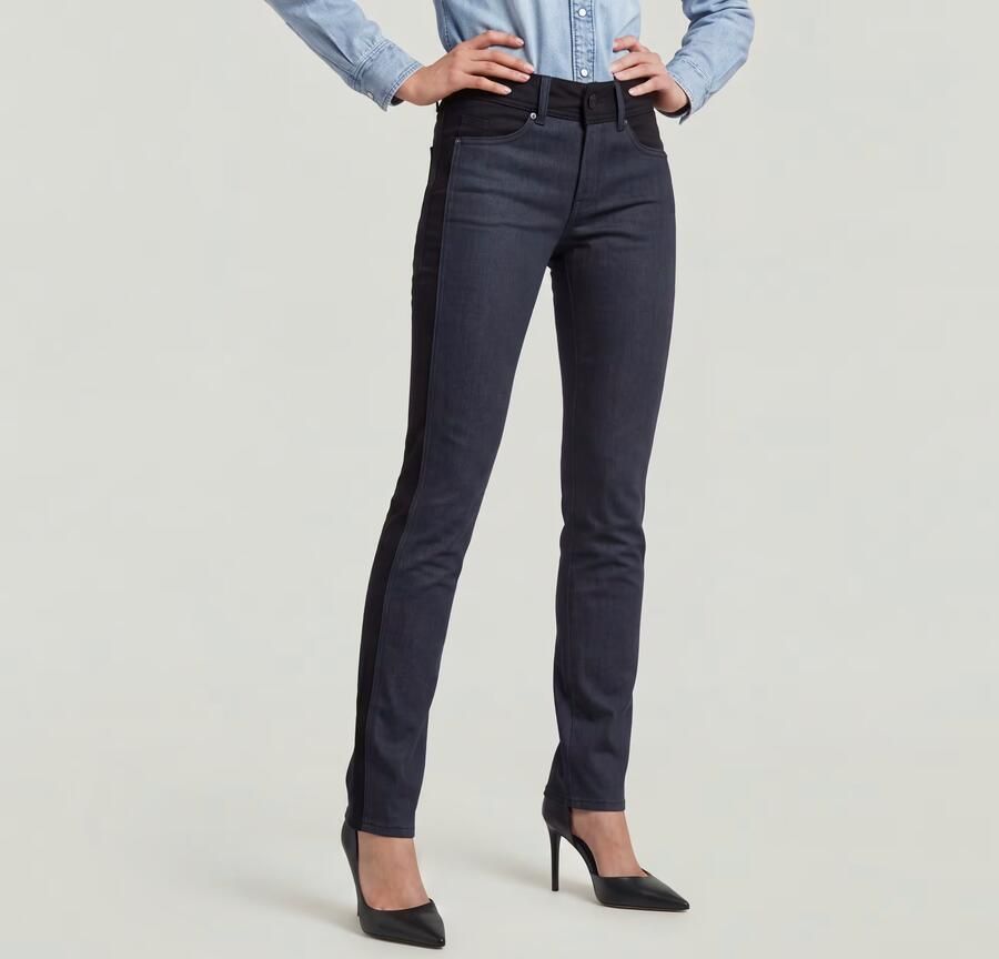 G-Star RAW Midge Slim Straight PM Jeans Donkerblauw Dames - Foto 5