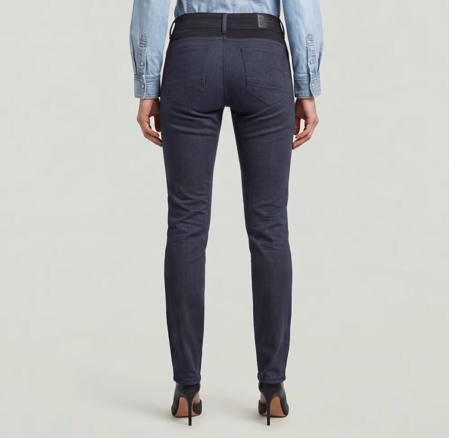 G-Star RAW Midge Slim Straight PM Jeans Donkerblauw Dames - Foto 4