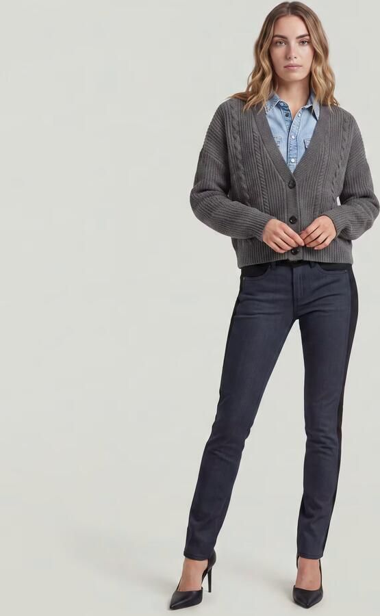G-Star RAW Midge Slim Straight PM Jeans Donkerblauw Dames - Foto 6
