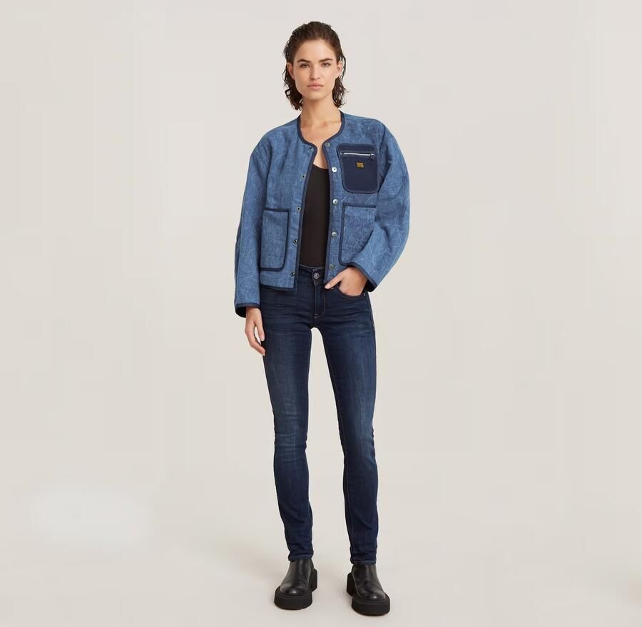 G-Star RAW Straight jeans Midge 5-pocketsmodel met markante stiknaden - Foto 5