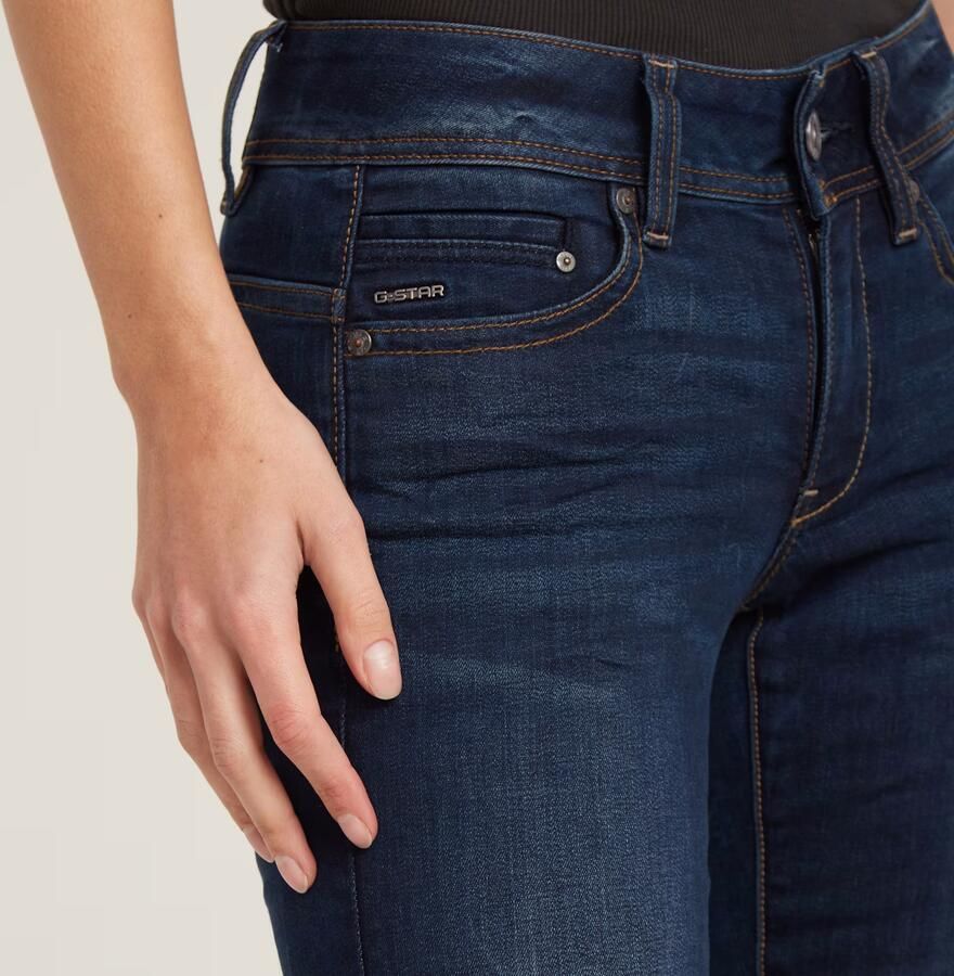 G-Star RAW Straight jeans Midge 5-pocketsmodel met markante stiknaden - Foto 4