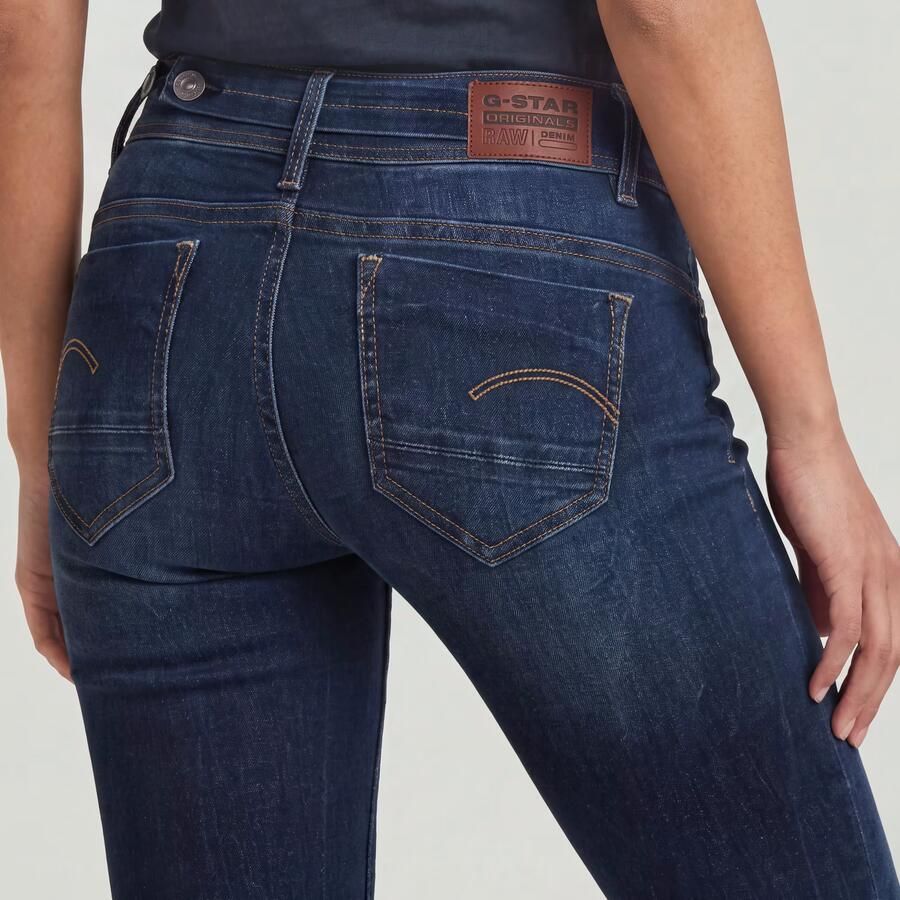 G-Star RAW Straight jeans Midge 5-pocketsmodel met markante stiknaden - Foto 3