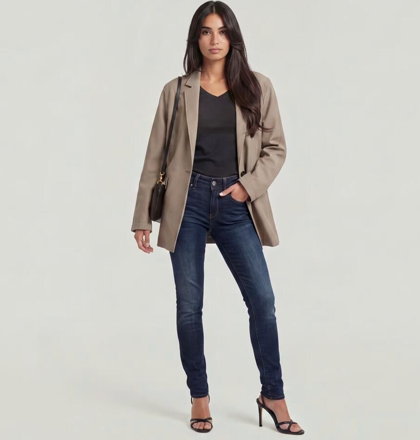G-Star RAW Straight jeans Midge 5-pocketsmodel met markante stiknaden - Foto 6