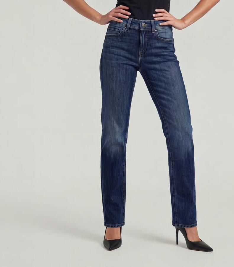 G-Star RAW Midge Straight Jeans Donkerblauw Dames