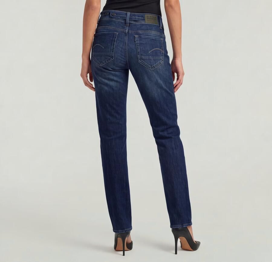 G-Star RAW Midge Straight Jeans Donkerblauw Dames - Foto 3