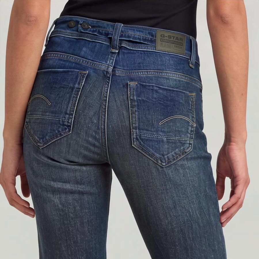 G-Star RAW Midge Straight Jeans Donkerblauw Dames - Foto 2