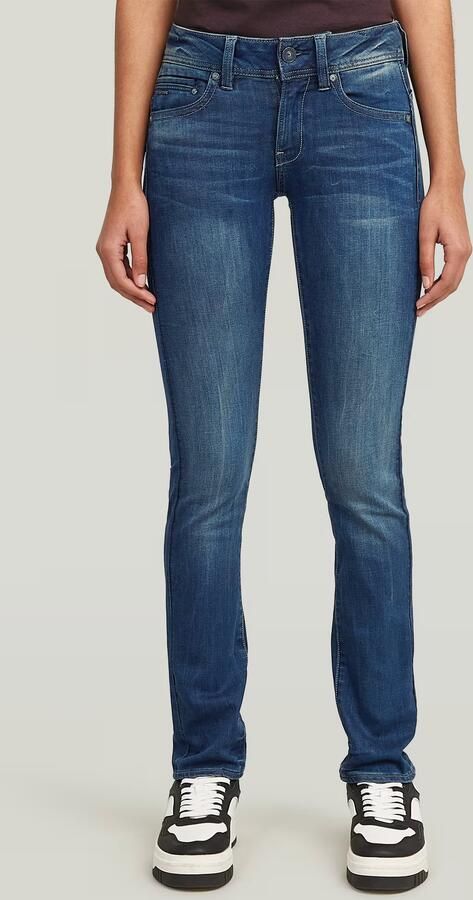 G-Star RAW Midge Straight Jeans II Donkerblauw Dames - Foto 7