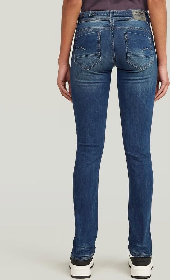 G-Star RAW Midge Straight Jeans II Donkerblauw Dames - Foto 4