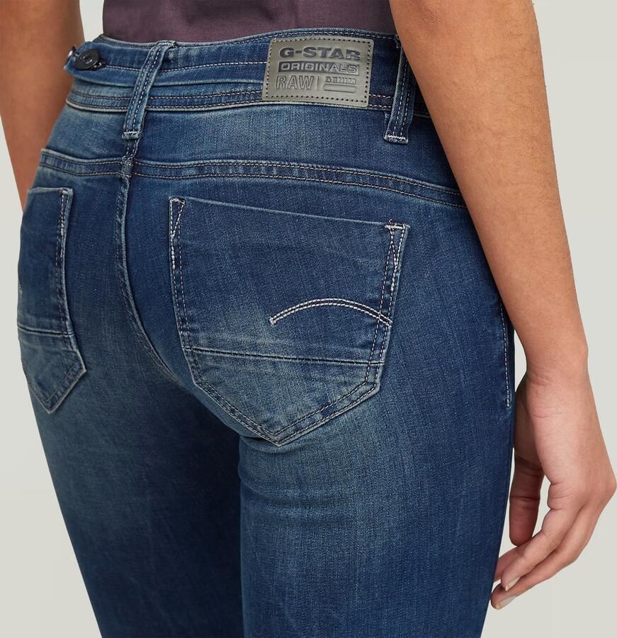 G-Star RAW Midge Straight Jeans II Donkerblauw Dames - Foto 2