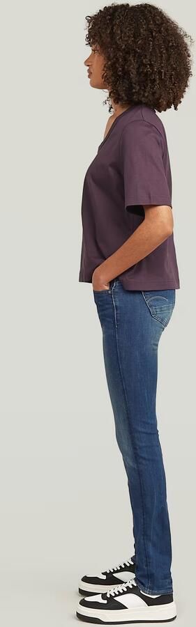 G-Star RAW Midge Straight Jeans II Donkerblauw Dames - Foto 6