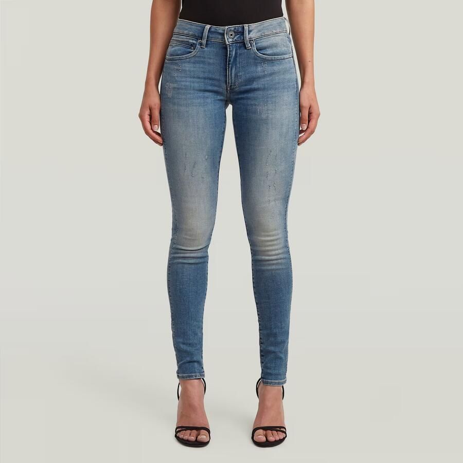 G-Star RAW Skinny fit jeans Midge Zip Mid Skinny met ritszakken achter - Foto 4