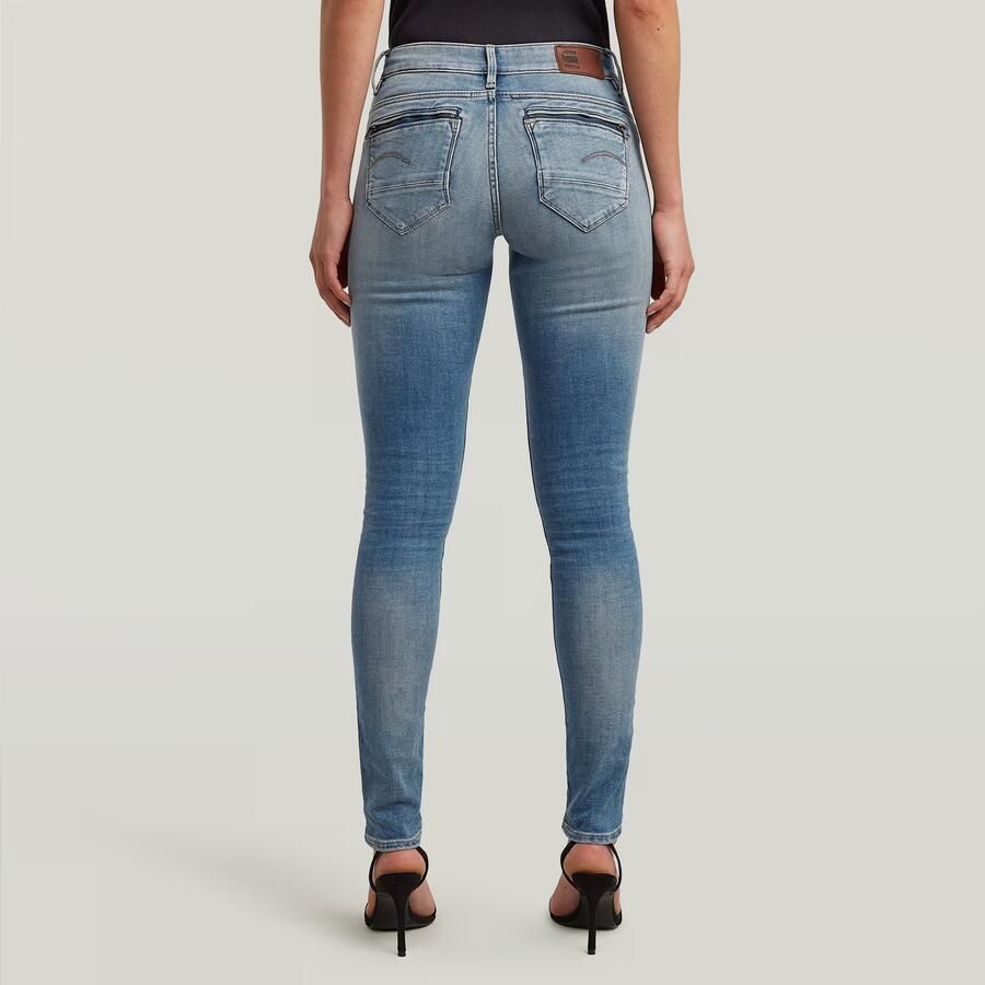 G-Star RAW Skinny fit jeans Midge Zip Mid Skinny met ritszakken achter - Foto 5
