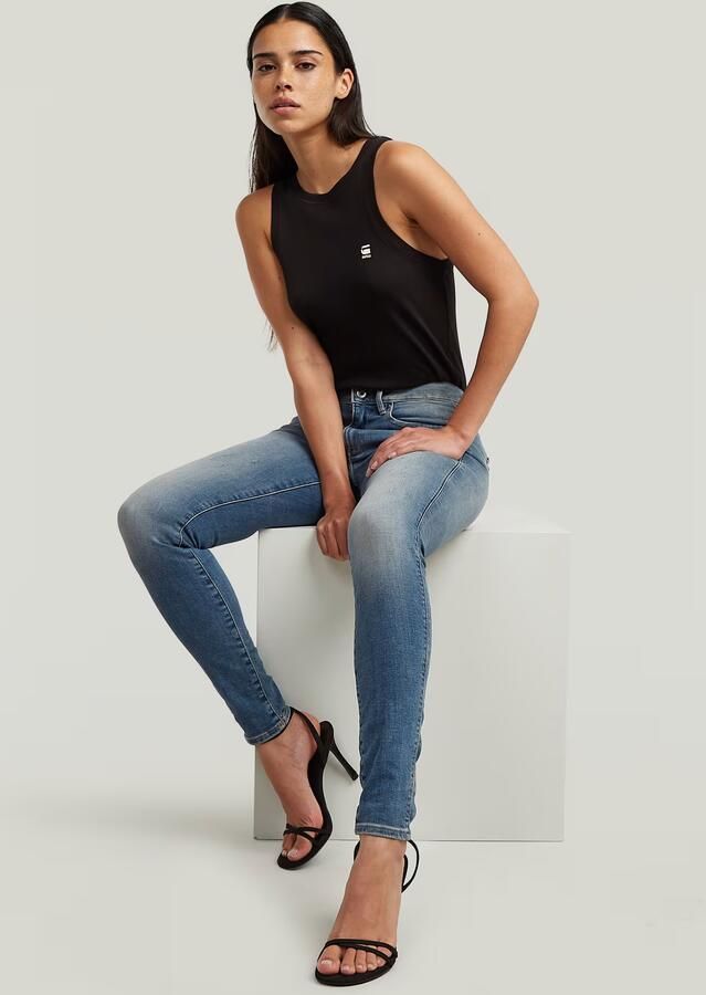 G-Star RAW Skinny fit jeans Midge Zip Mid Skinny met ritszakken achter - Foto 8