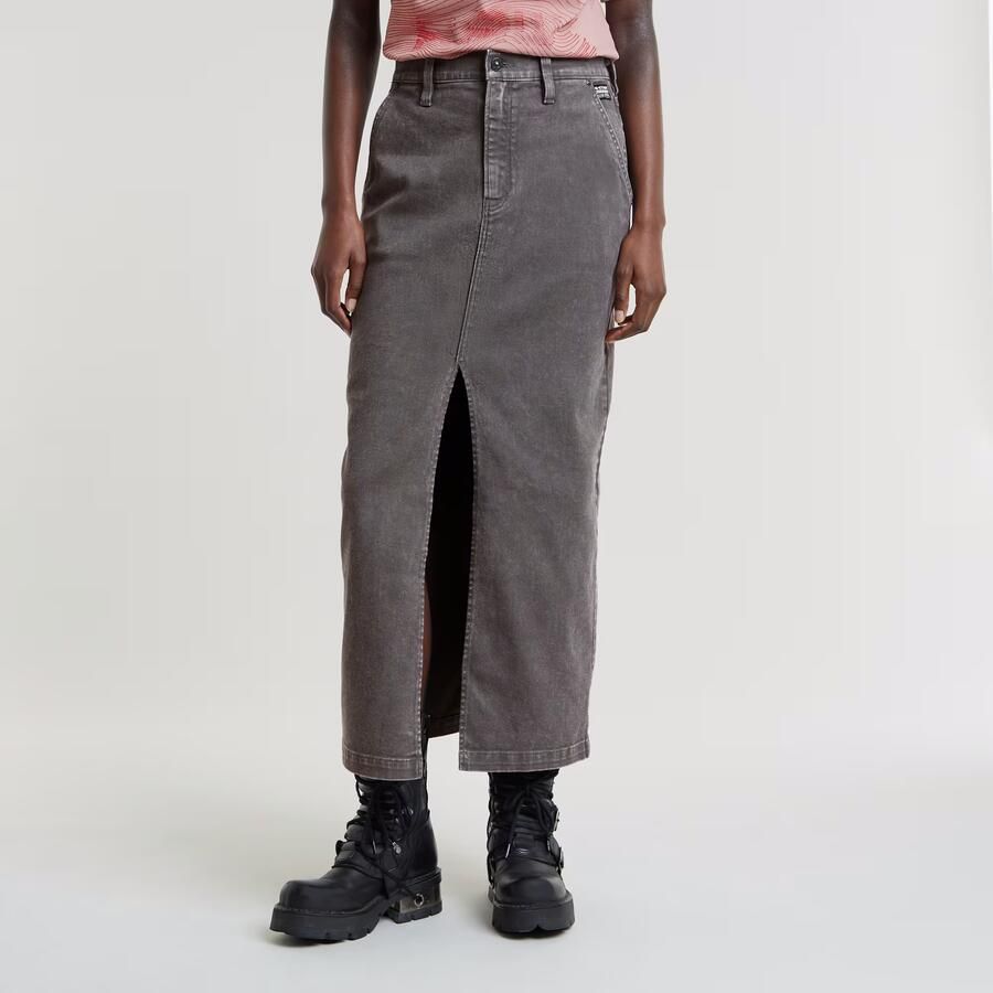 G-Star RAW Midi Kokerrok Grijs Dames