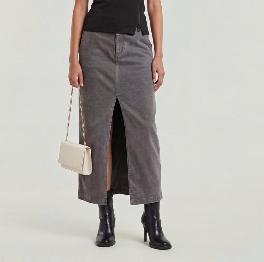 G-Star RAW Midi Kokerrok Grijs Dames - Foto 4
