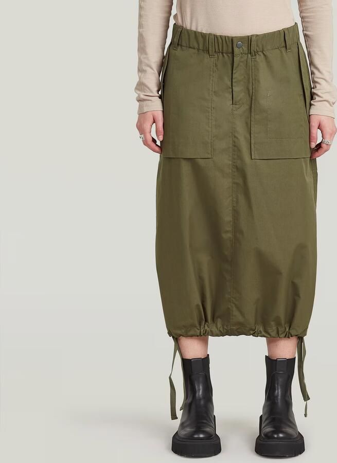 G-Star RAW Midi Parachute Rok Groen Dames