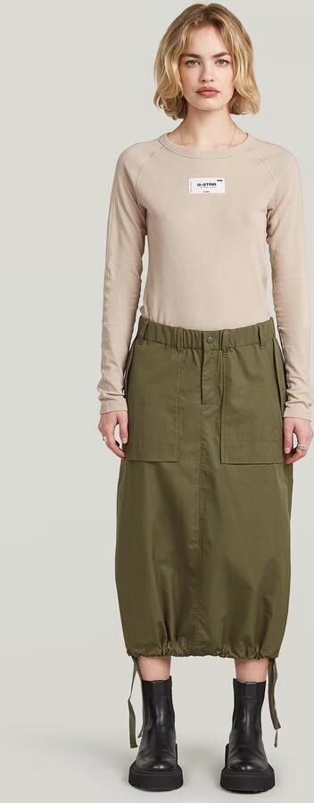 G-Star RAW Midi Parachute Rok Groen Dames - Foto 7