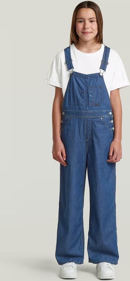 G-Star RAW Midi Tuinbroek voor meisjes Midden blauw meisjes - Foto 4