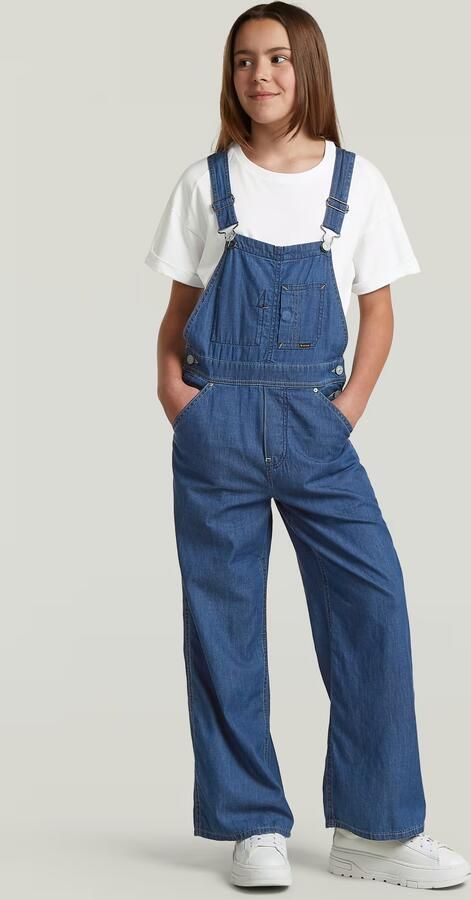 G-Star RAW Midi Tuinbroek voor meisjes Midden blauw meisjes - Foto 3