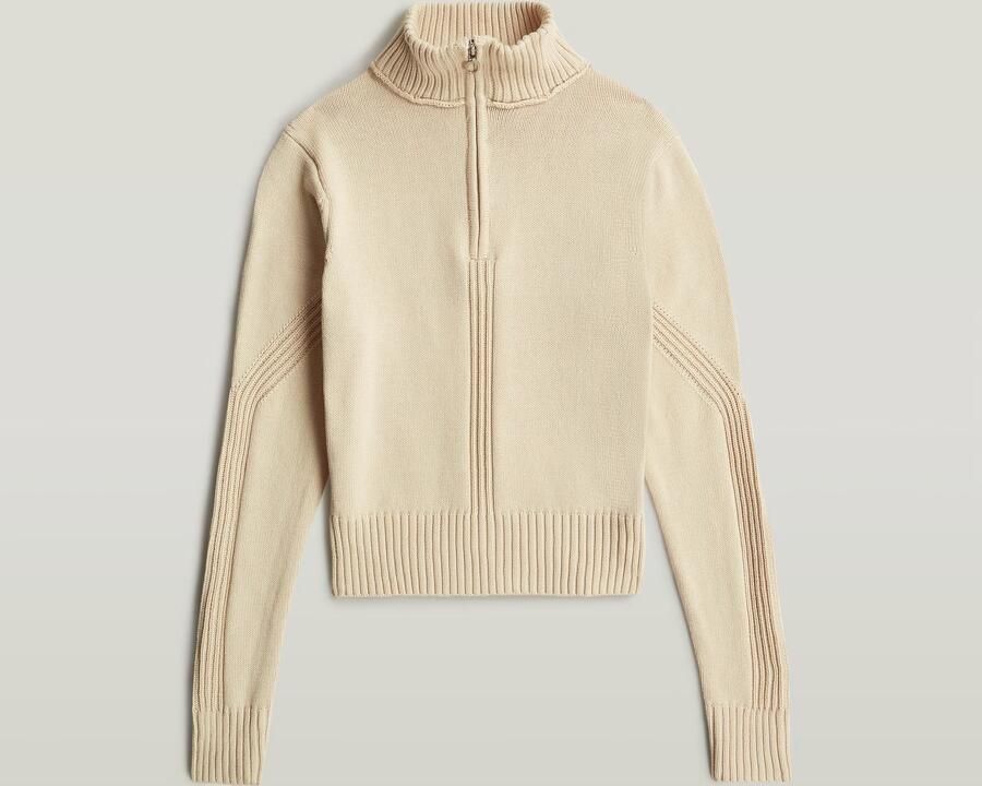 G-Star RAW Milano Half Zip Knit Wit Dames - Foto 3