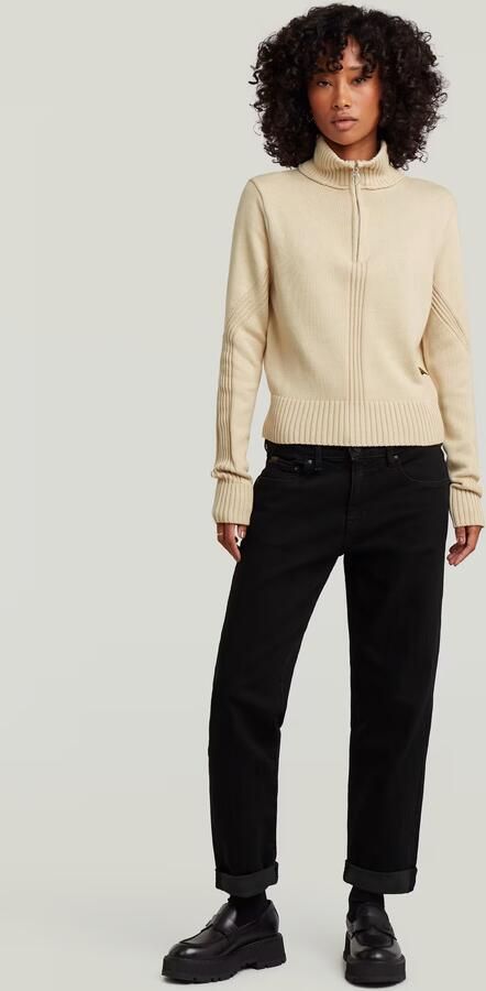 G-Star RAW Milano Half Zip Knit Wit Dames - Foto 5