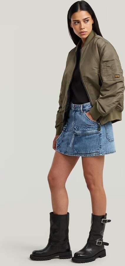 G-Star RAW Mini Cargo Rok Midden blauw Dames - Foto 6