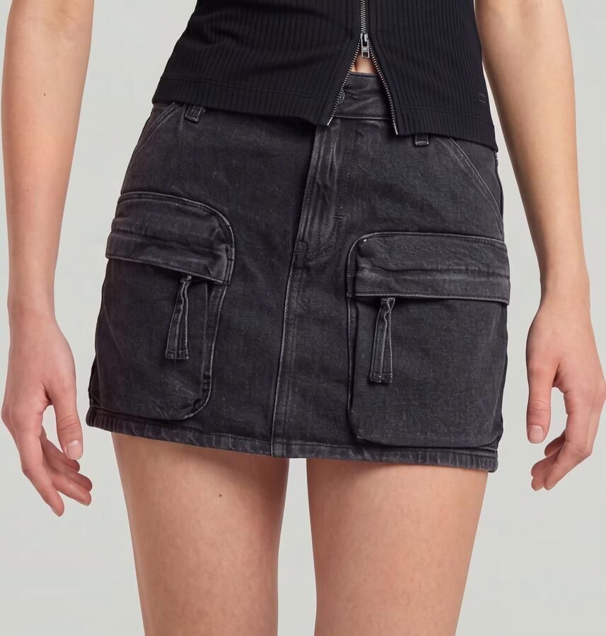 G-Star RAW Mini Cargorok Zwart Dames - Foto 4
