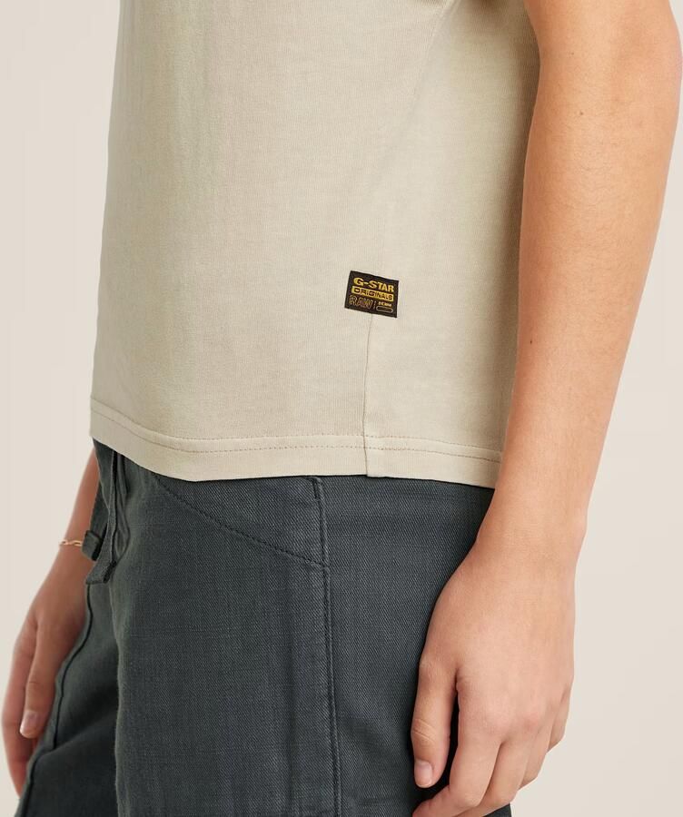 G-Star RAW Mini G-Script Logo Overdyed Top Beige Dames - Foto 5