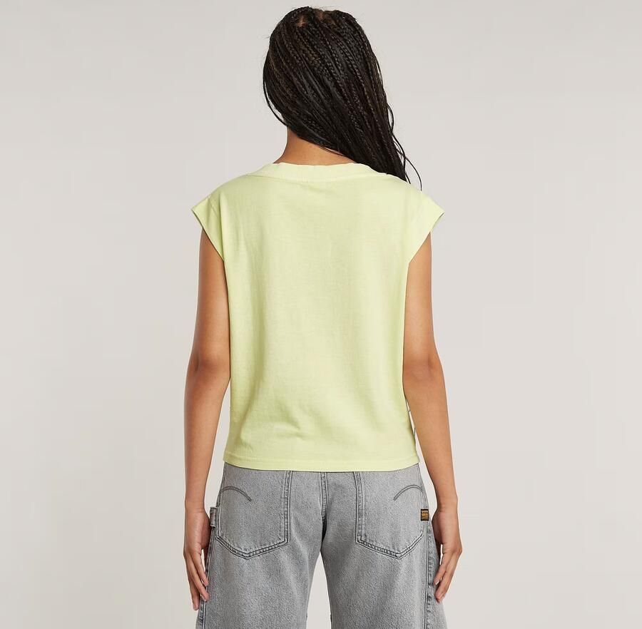 G-Star RAW Mini G-Script Logo T-shirt Groen Dames - Foto 4