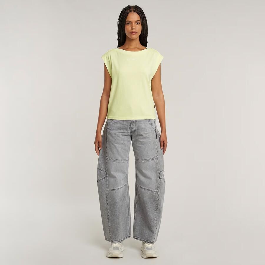 G-Star RAW Mini G-Script Logo T-shirt Groen Dames