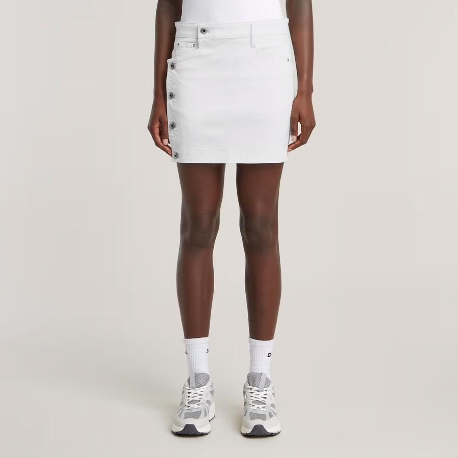 G-Star RAW Minirok Button Through Wit Dames - Foto 7