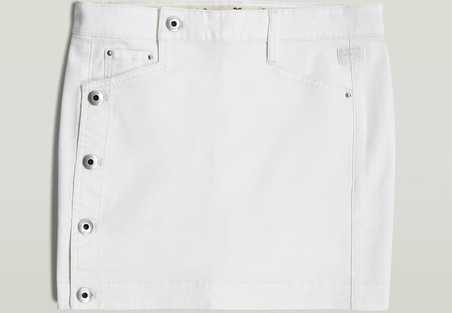 G-Star RAW Minirok Button Through Wit Dames - Foto 6