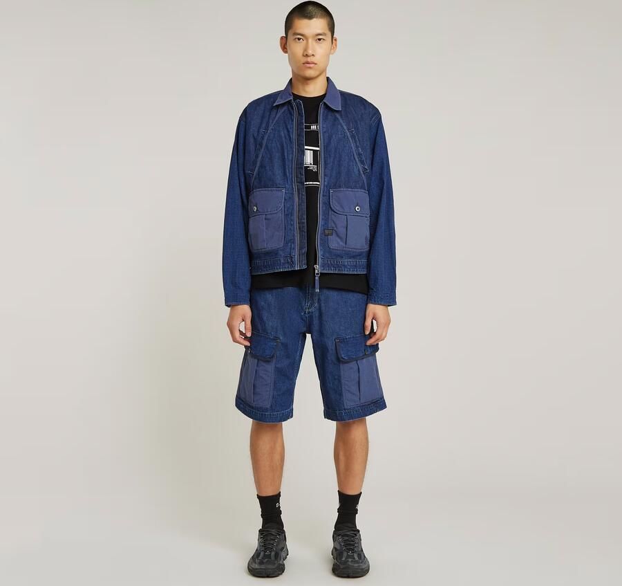 G-Star RAW Mixed Coach Zip Jack Donkerblauw Heren - Foto 5