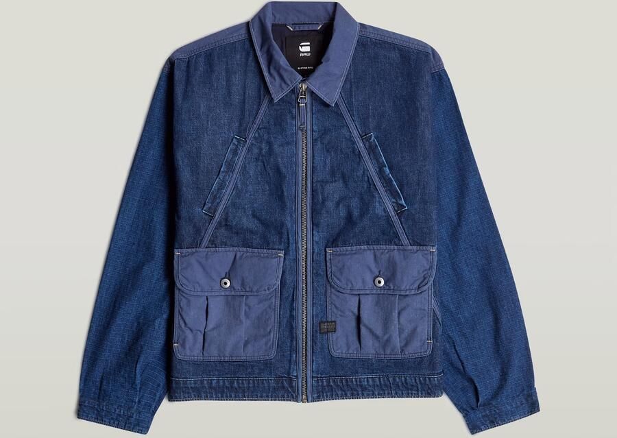 G-Star RAW Mixed Coach Zip Jack Donkerblauw Heren - Foto 6