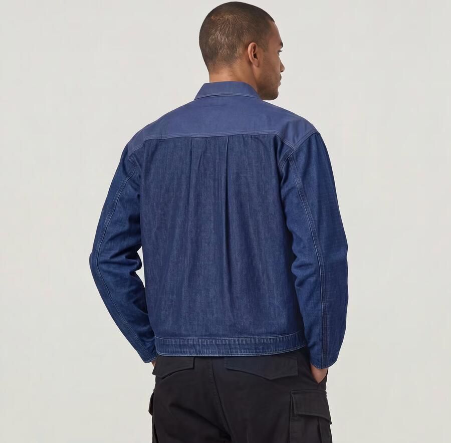 G-Star RAW Mixed Coach Zip Jack Donkerblauw Heren - Foto 3