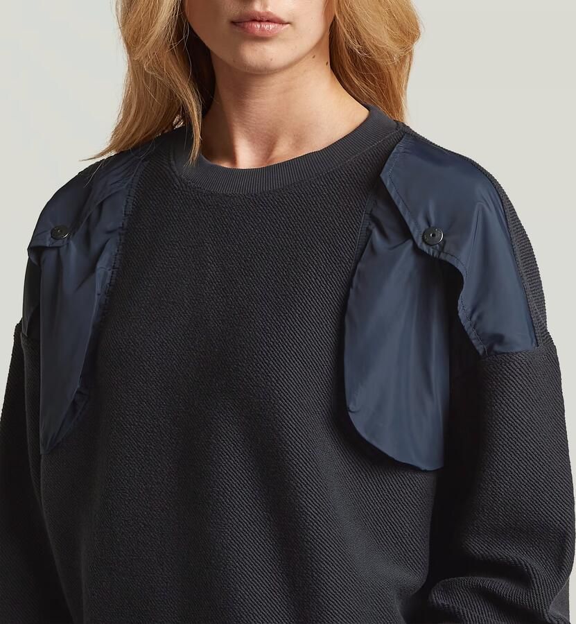 G-Star RAW Mixed Media Sweater Midden blauw Dames - Foto 3