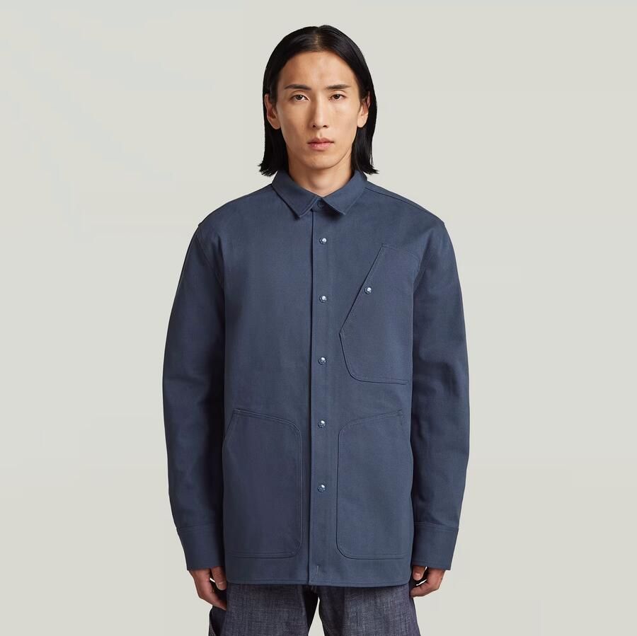 G-Star RAW MN Twill Slim Overshirt Donkerblauw Heren